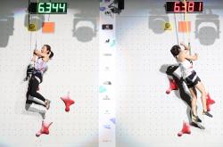 （体育）攀岩——世锦赛：中国选手获得速度赛亚军、季军