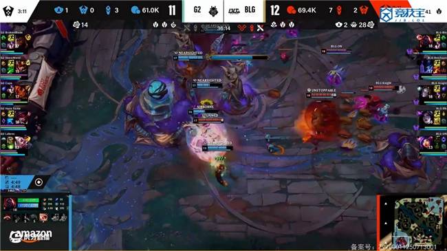 LOL-电竞世界杯：BLG1-2不敌G2淘汰